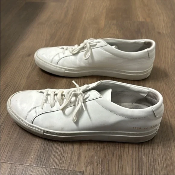 Common Projects Men's Achilles Leather Low-Top Sneakers, White 44EU/11US